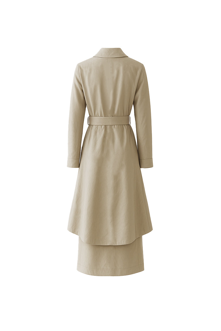 ZIPPER DETAILED TRENCHCOAT