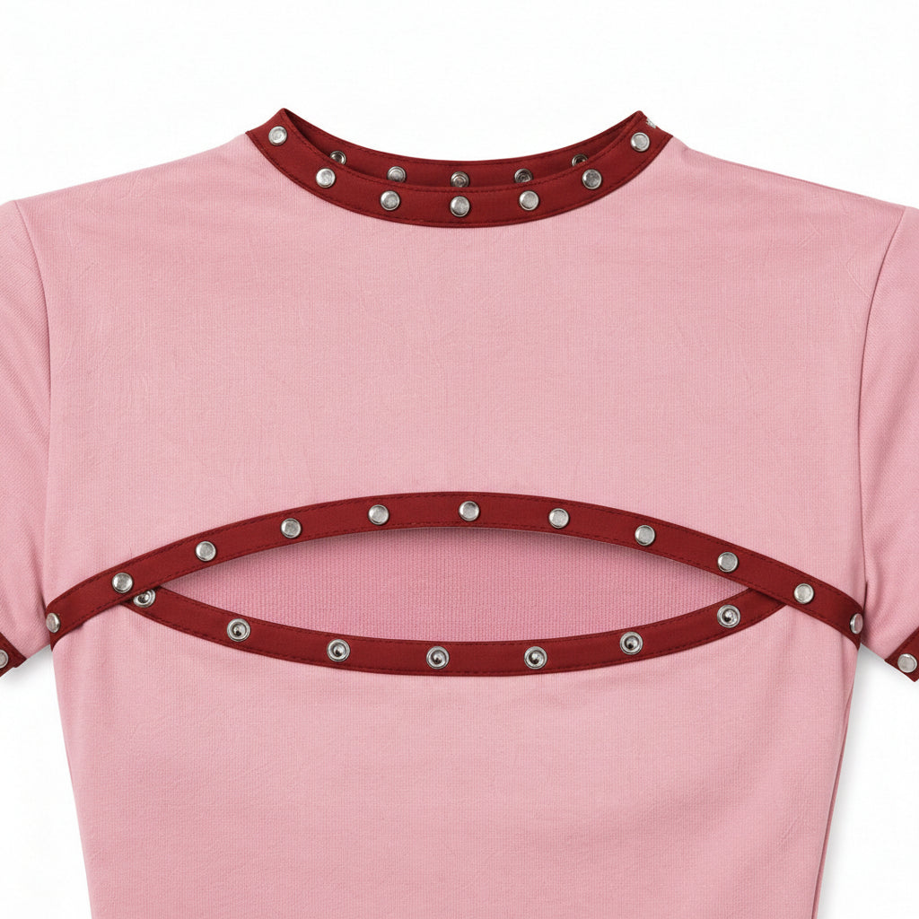 Cut-Out Crop Blouse