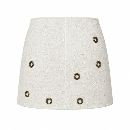 Eyelet Detailed Skirt