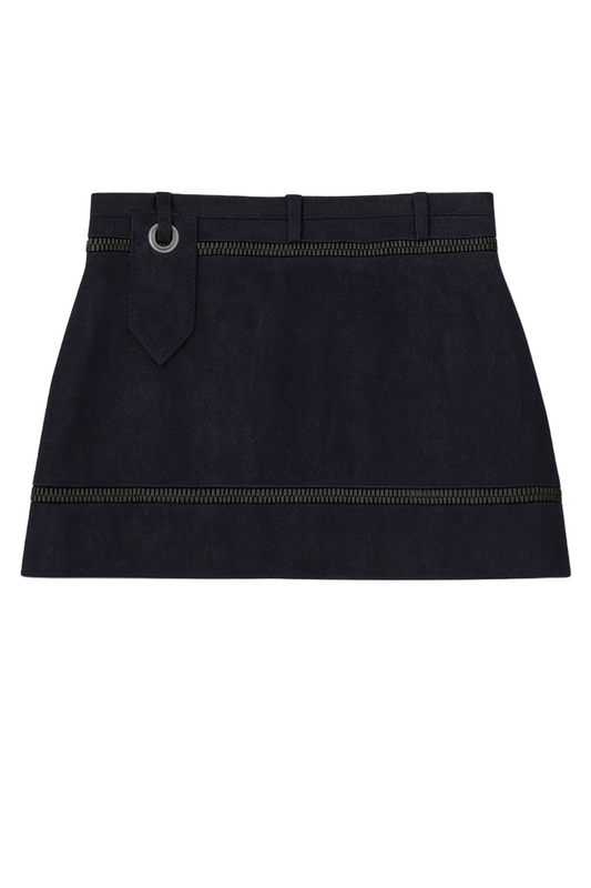 ZIPPER DETAILED DENIM SKIRT
