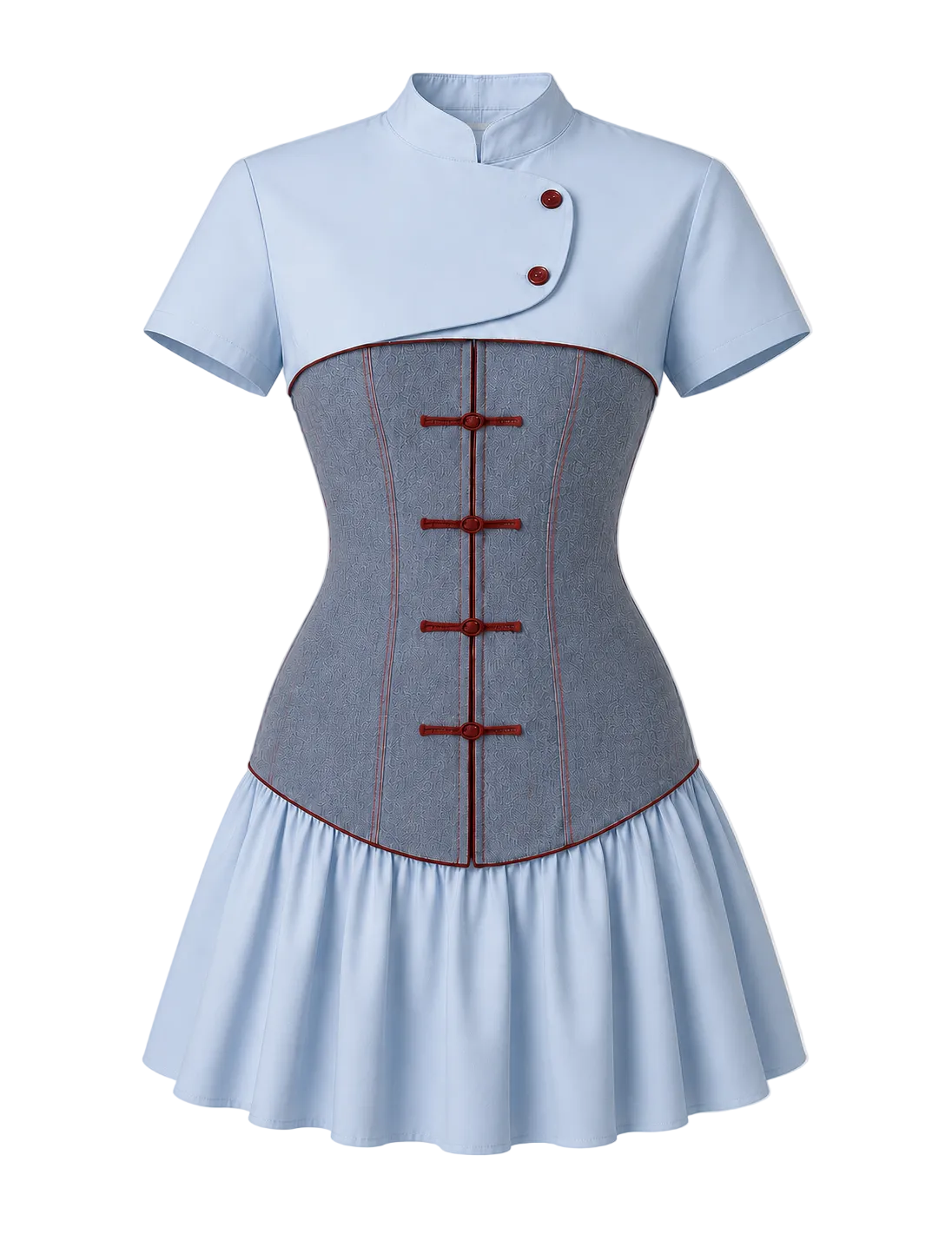 Chinese Knot Button Corset Dress
