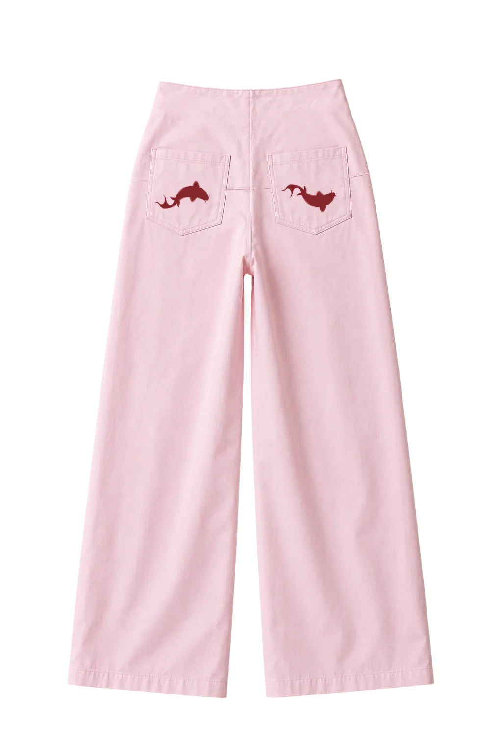 Wide-Leg Trousers with Chinese Knot Buttons