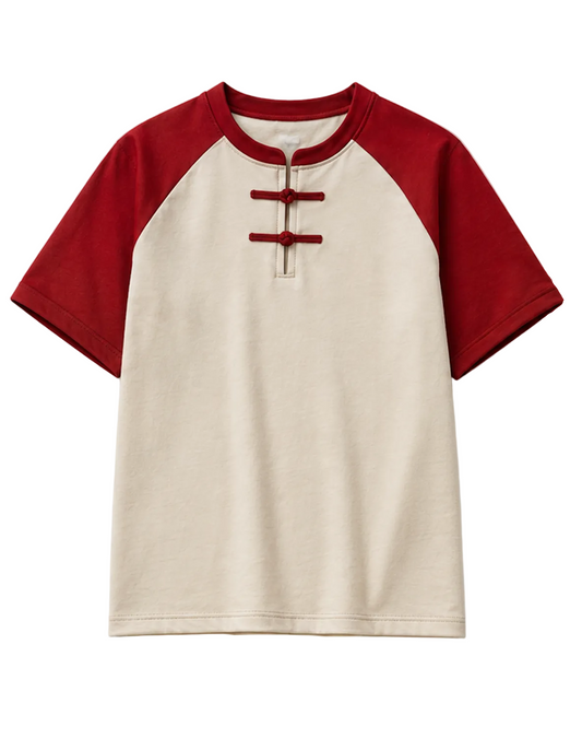 Mandarin Collar Raglan Tee