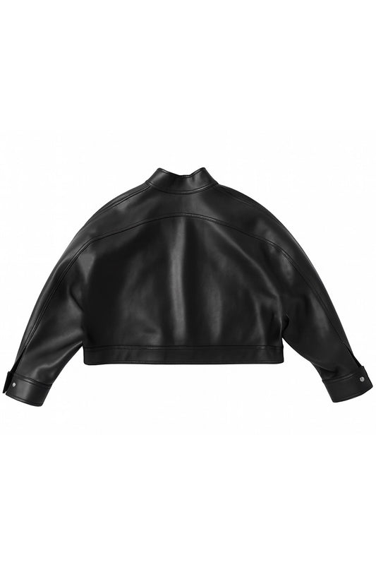 LEATHER OVERSIZE JACKET