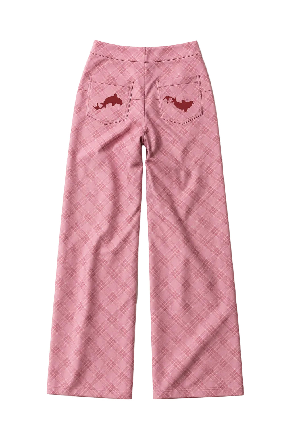 Wide-Leg Trousers with Chinese Knot Buttons